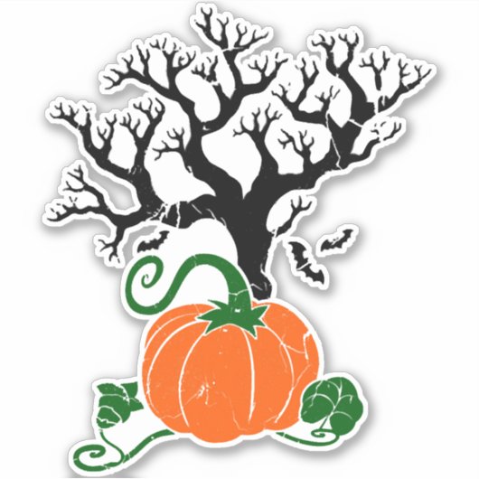 Halloween tree Fall Shirts Halloween Sweatshirt Aufkleber (Vorderseite)