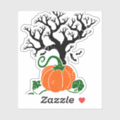 Halloween tree Fall Shirts Halloween Sweatshirt Aufkleber (Blatt)