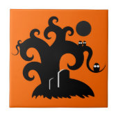 Halloween Tree Fliese (Vorderseite)