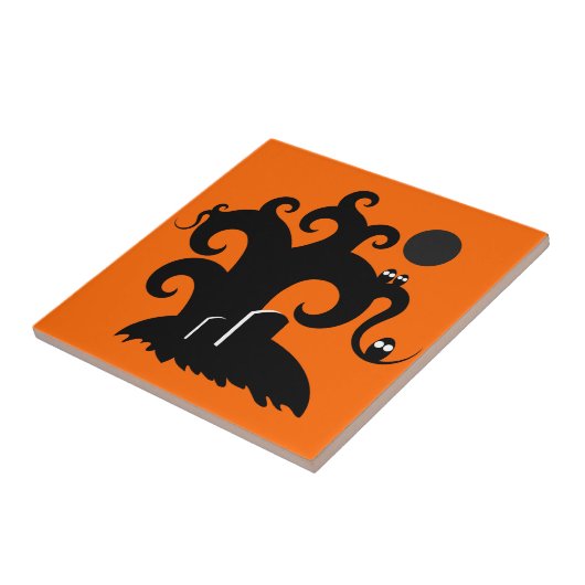 Halloween Tree Fliese (Seite)