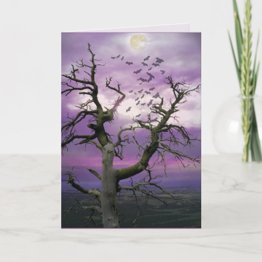Halloween Tree Karte (Vorderseite)