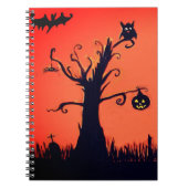 Halloween-Tree-Notebook Notizblock (Vorderseite)