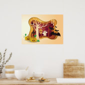 Halloween Tree Papercut Ghost & Skull Poster (Küche)