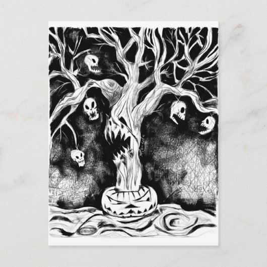 Halloween-Tree Postkarte (Vorderseite)