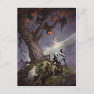 Halloween Tree Postkarte