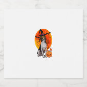 Halloween Treeing Walker Coonhound Kürbislaterne Schaumweinetikett (Einzelnes Label)