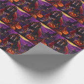 Halloween Treeing Walker Vampire Pumpkins Beängsti Geschenkpapier (Ecke)