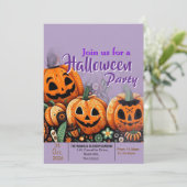 Halloween-Treffen Einladung (Stehend Vorderseite)