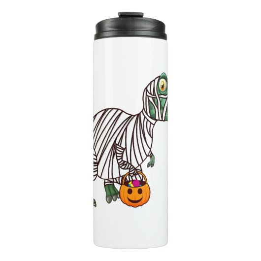Halloween Trex Thermosbecher (Vorderseite)