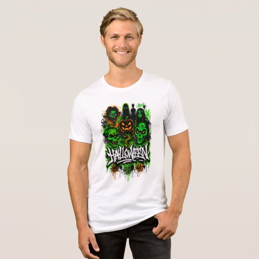 halloween Tri-Blend shirt (Vorderseite voll)