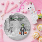 Halloween Trick der Leckerei Frankenstein Pappteller (Party)