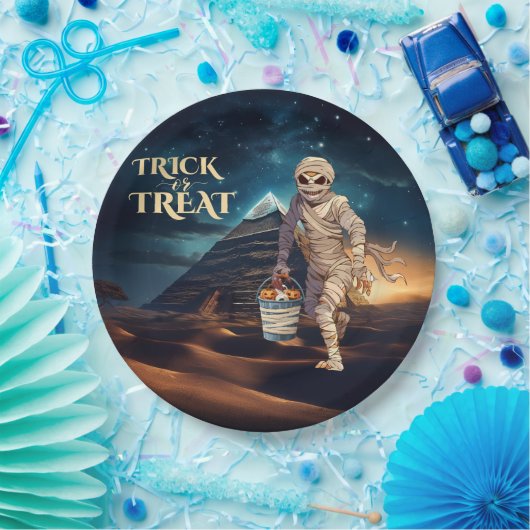 Halloween Trick der Leckerei Mummy Pappteller (Party)