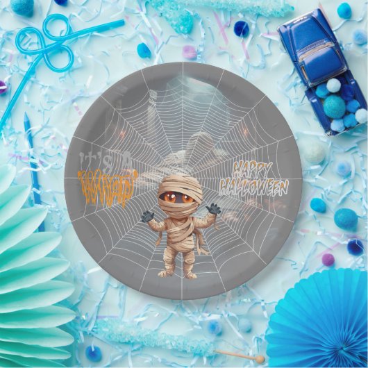 Halloween-Trick der Leckerei Mummy's Lair Pappteller (Party)