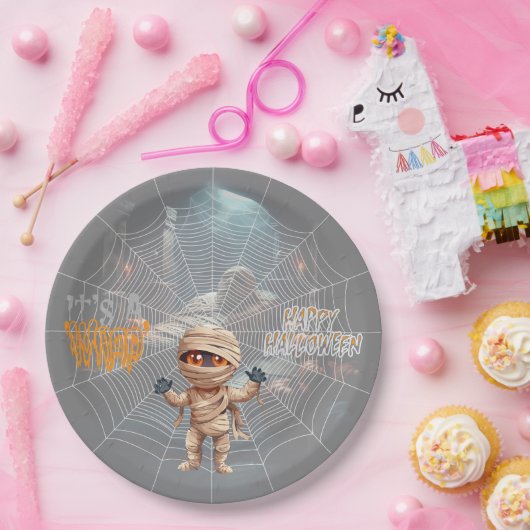 Halloween-Trick der Leckerei Mummy's Lair Pappteller (Party)