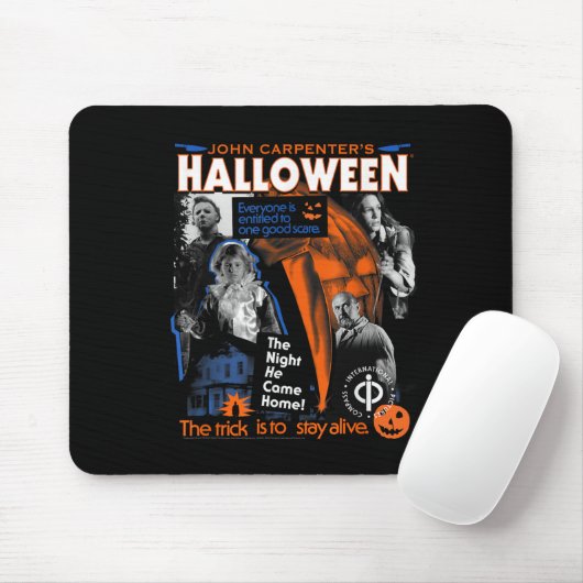 Halloween Trick ist, Live Collage Retro Hor Bleibe Mousepad (Mit Mouse)