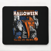 Halloween Trick ist, Live Collage Retro Hor Bleibe Mousepad (Vorne)