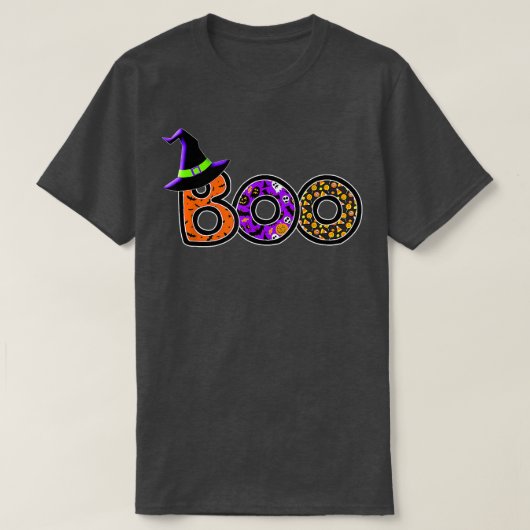 Halloween Trick Leckerei Boo T-Shirt (Design vorne)