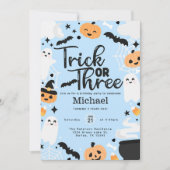 Halloween Trick oder 3. Geburtstags-Party Einladung (Vorderseite)