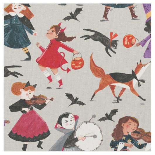 Halloween-Trick oder behandeln Kinder mit Pattern Stoff (Nahaufnahme)