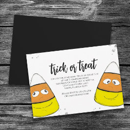 Halloween Trick oder behandeln Niedliche Candy Cor Einladung