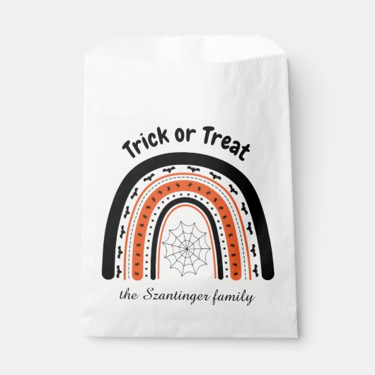 Halloween-Trick oder behandeln Regenbogenbussen pe Geschenktütchen (Vorderseite)