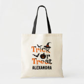 Halloween Trick oder Behandeln von benutzerdefinie Tragetasche (Vorne)