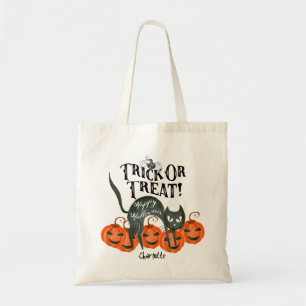 halloween trick oder behandle tobag mit name tragetasche