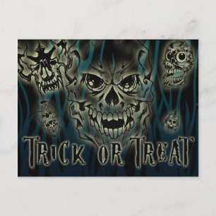 Halloween-Trick oder -Behandlung, individuell anpa Postkarte