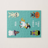 HALLOWEEN "TRICK ODER BEHANDLUNG KIDS PUZZLE PERSO (Horizontal)
