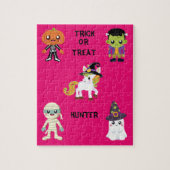 HALLOWEEN "TRICK ODER BEHANDLUNG KIDS PUZZLE PERSO (Vertikal)