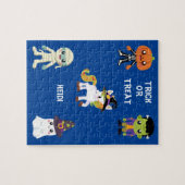 HALLOWEEN "TRICK ODER BEHANDLUNG KIDS PUZZLE PERSO (Horizontal)