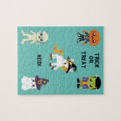 HALLOWEEN "TRICK ODER BEHANDLUNG KIDS PUZZLE PERSO (Horizontal)