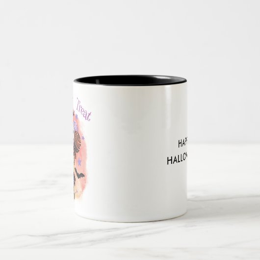 Halloween-Trick oder Cake-Pops nach Maß Zweifarbige Tasse (Mittel)