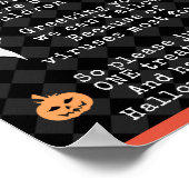 Halloween-Trick oder die Behandlung eines pandemis Poster (Ecke)