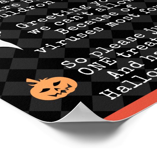Halloween-Trick oder die Behandlung eines pandemis Poster (Ecke)