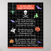 Halloween-Trick oder die Behandlung eines pandemis Poster (Vorne)