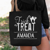 Halloween-Trick oder die Niedliche schwarze Katze Tasche