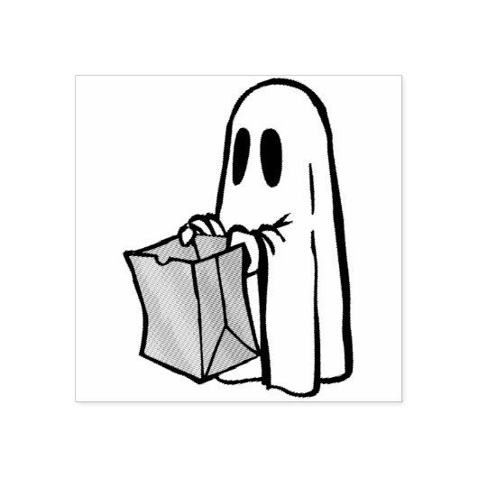 Halloween-Trick oder Ghost Gummistempel (Prägung)