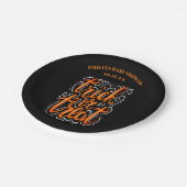 Halloween-Trick oder Kinderdusche Pappteller (Schrägansicht)