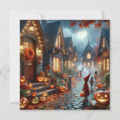 Halloween-Trick oder Kinderspiel Feiertagskarte (Vorderseite)