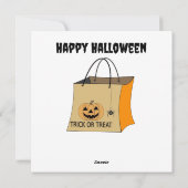 Halloween-Trick oder Kinderspiel Feiertagskarte (Rückseite)