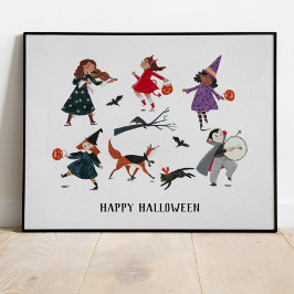 Halloween-Trick oder Kinderurlaub Poster
