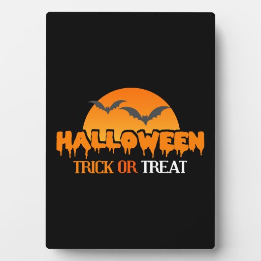 Halloween - Trick oder Leckerbissen Fotoplatte (Vorderseite)