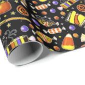 Halloween Trick-oder-Leckerei Candy Geschenkpapier (Rolleneckpunkt)