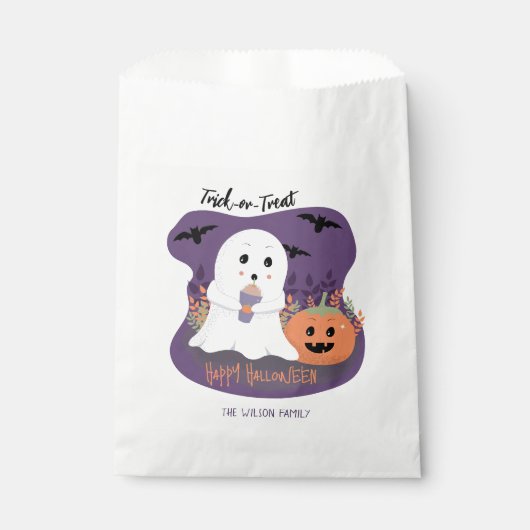 Halloween Trick-oder-Leckerei Ghost Candy Favor Ba Geschenktütchen (Vorderseite)