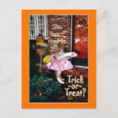Halloween Trick-oder-Leckerei Kitty Postcard Postkarte (Vorderseite)