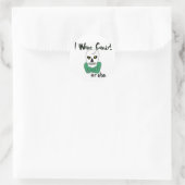Halloween Trick-oder-Leckerei-Skelett Runder Aufkleber (Tasche)