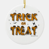 Halloween Trick-oder-Leckerei-Spiegelschmuck Keramikornament (Vorne)