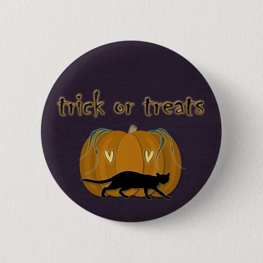Halloween-Trick oder -Leckereien Button (Vorderseite)
