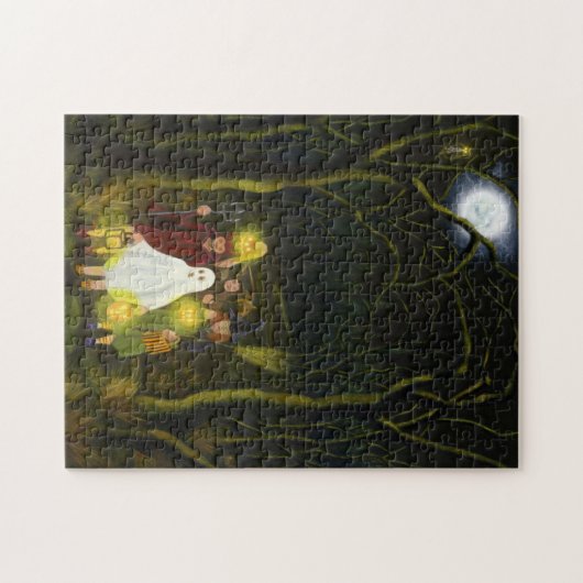 Halloween-Trick oder Leckereipuzzlespiel Puzzle (Horizontal)